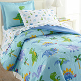 Dinosaur Land 100% Cotton Percale Pillow Cases - 2 pack