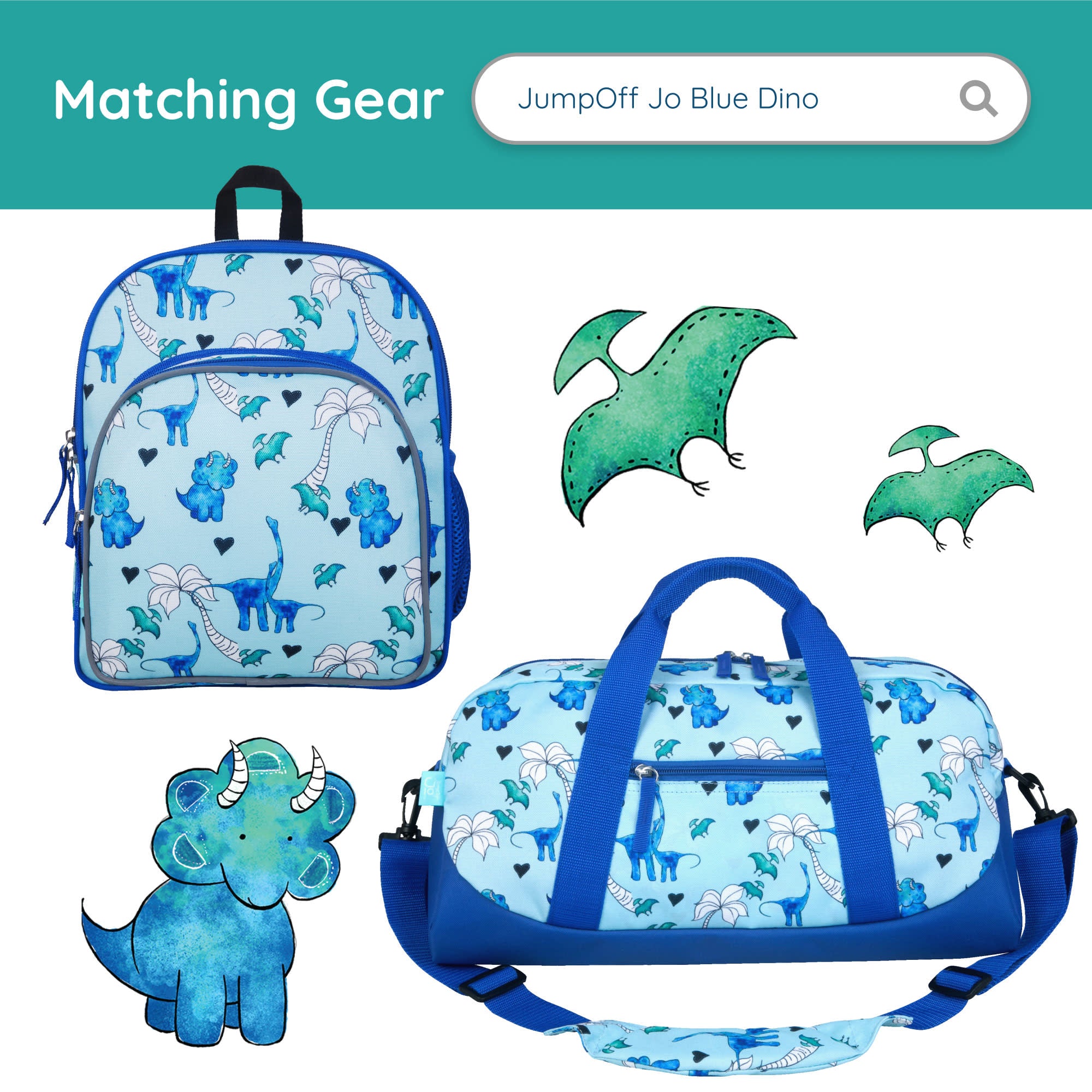 Blue Dino Lunch Box