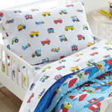 Trains, Planes & Trucks 100% Cotton Flannel Pillow Cases - 2 pack