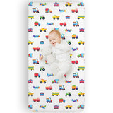 Trains, Planes & Trucks Microfiber Fitted Crib Sheet