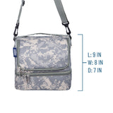 Digital Camo Two Compartment Lunch Bag