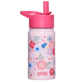 Pink Floral 14 oz Steel Water Bottle