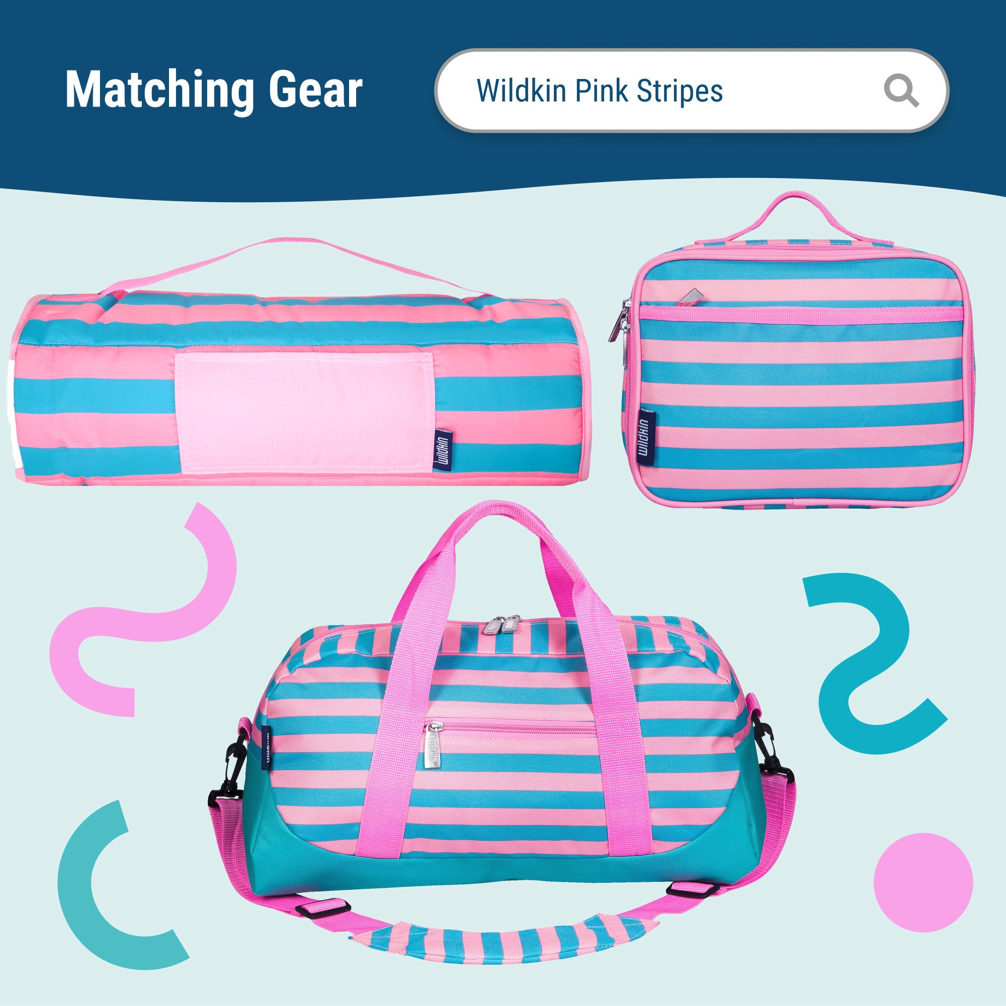 Pink Stripes 16 Inch Backpack