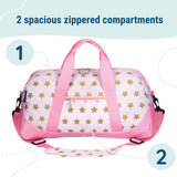 Pink and Gold Stars Overnighter Duffel Bag