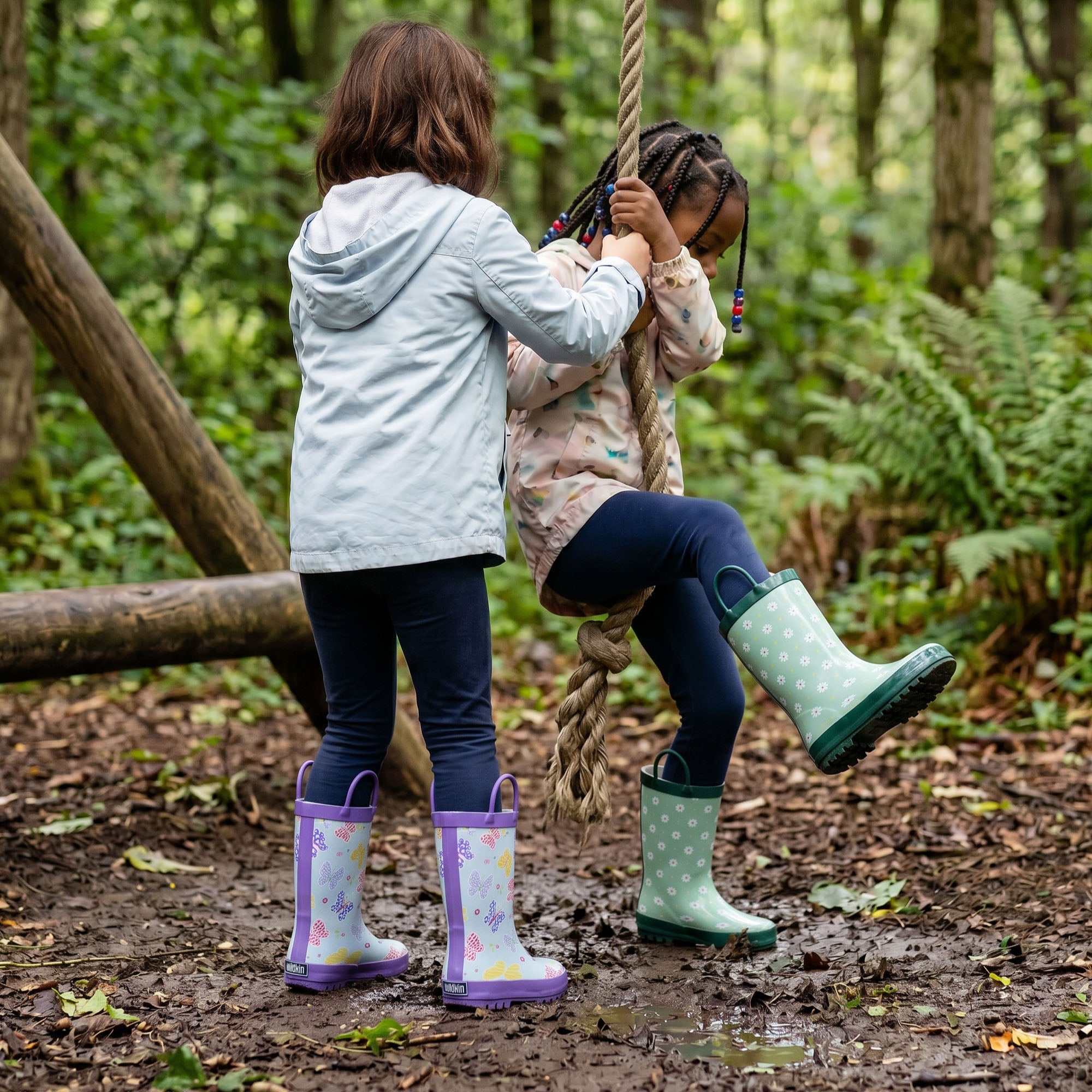 Daisy Dots Rubber Rainboots