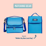 Sky Blue Two Compartment Lunch Bag