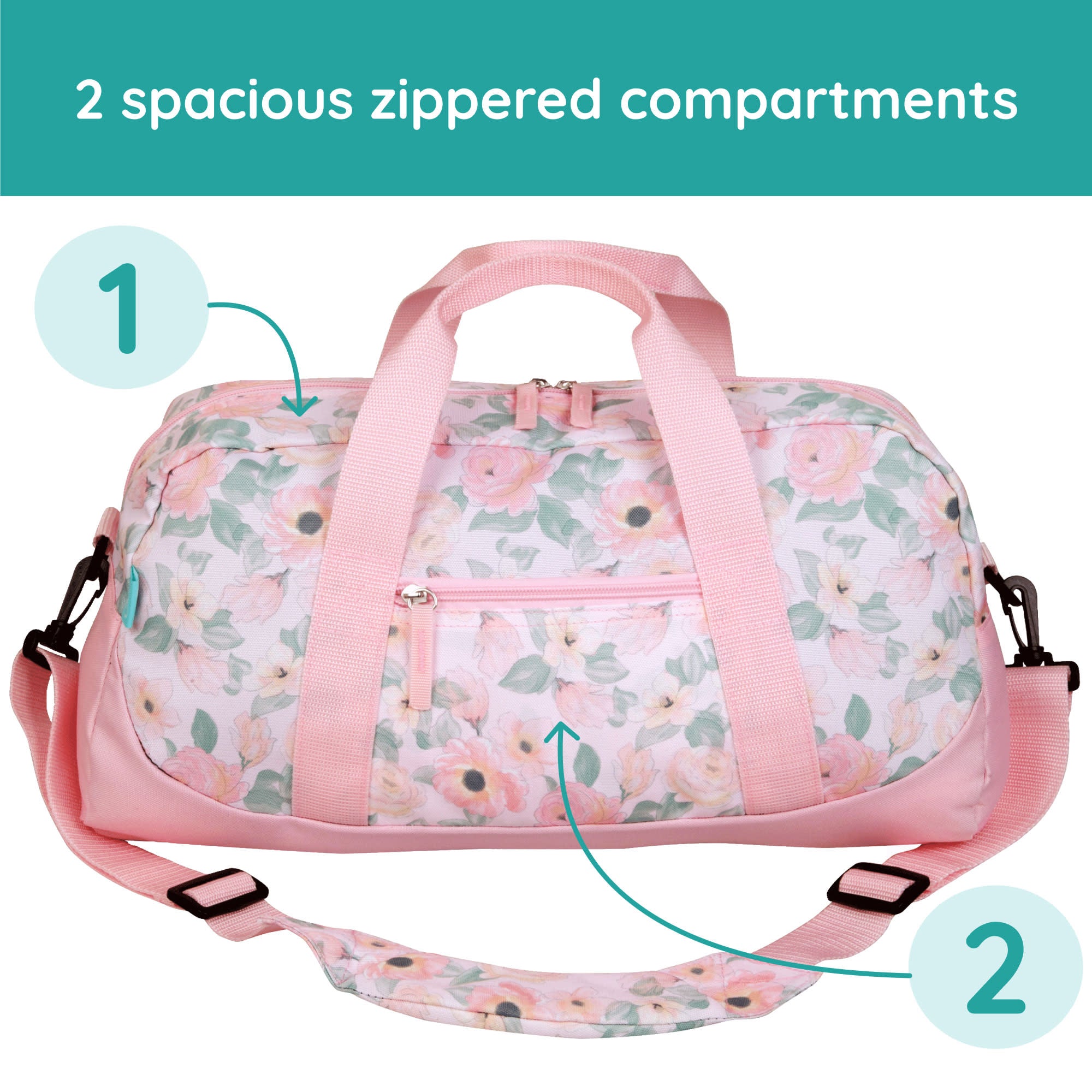 Floral Watercolor Overnighter Duffel Bag