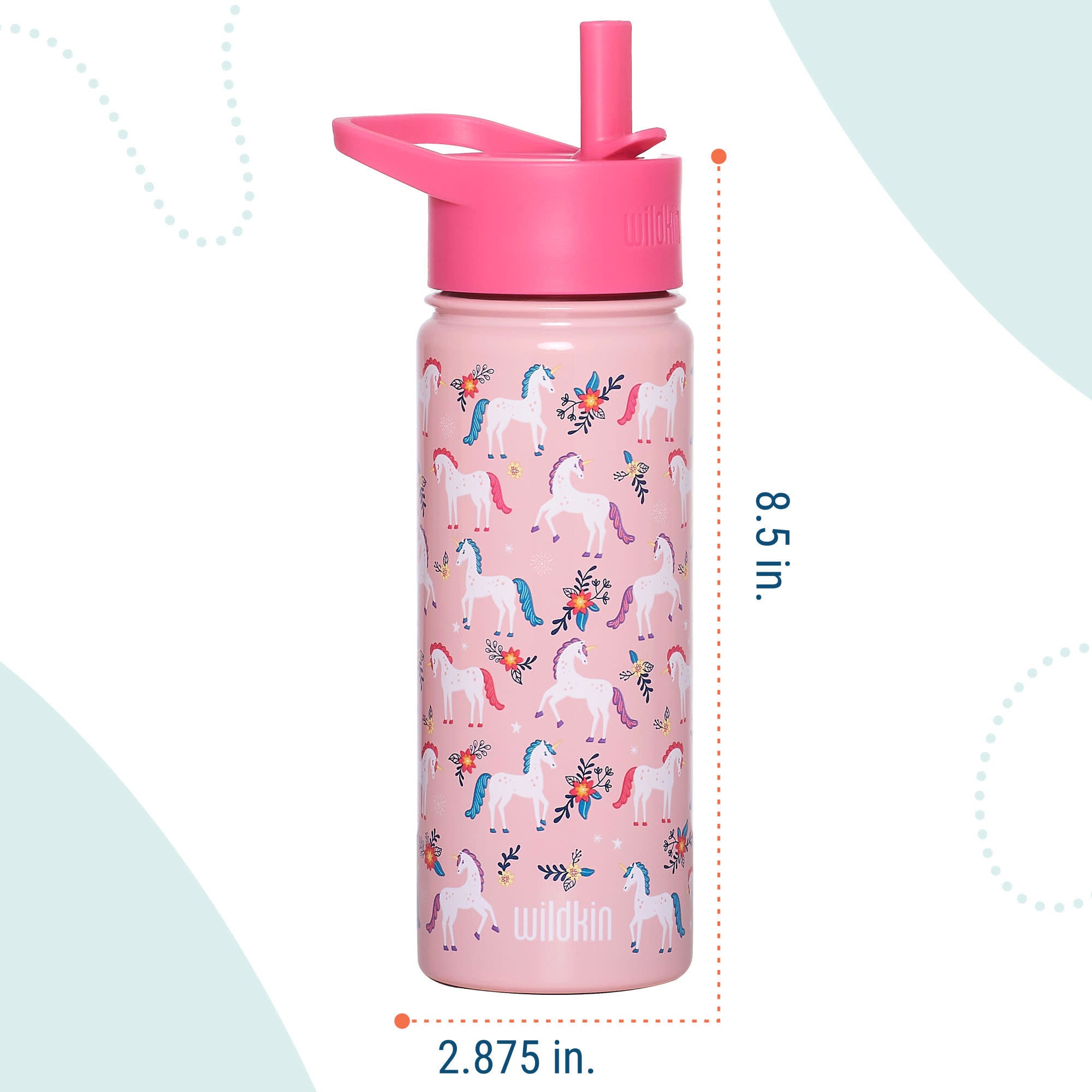 Magical Unicorns 18 oz Steel Water Bottle