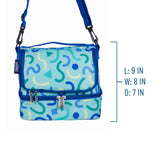 Confetti Blue Two Compartment Lunch Bag