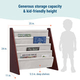 Sling Bookshelf - Cherry w/ Tan