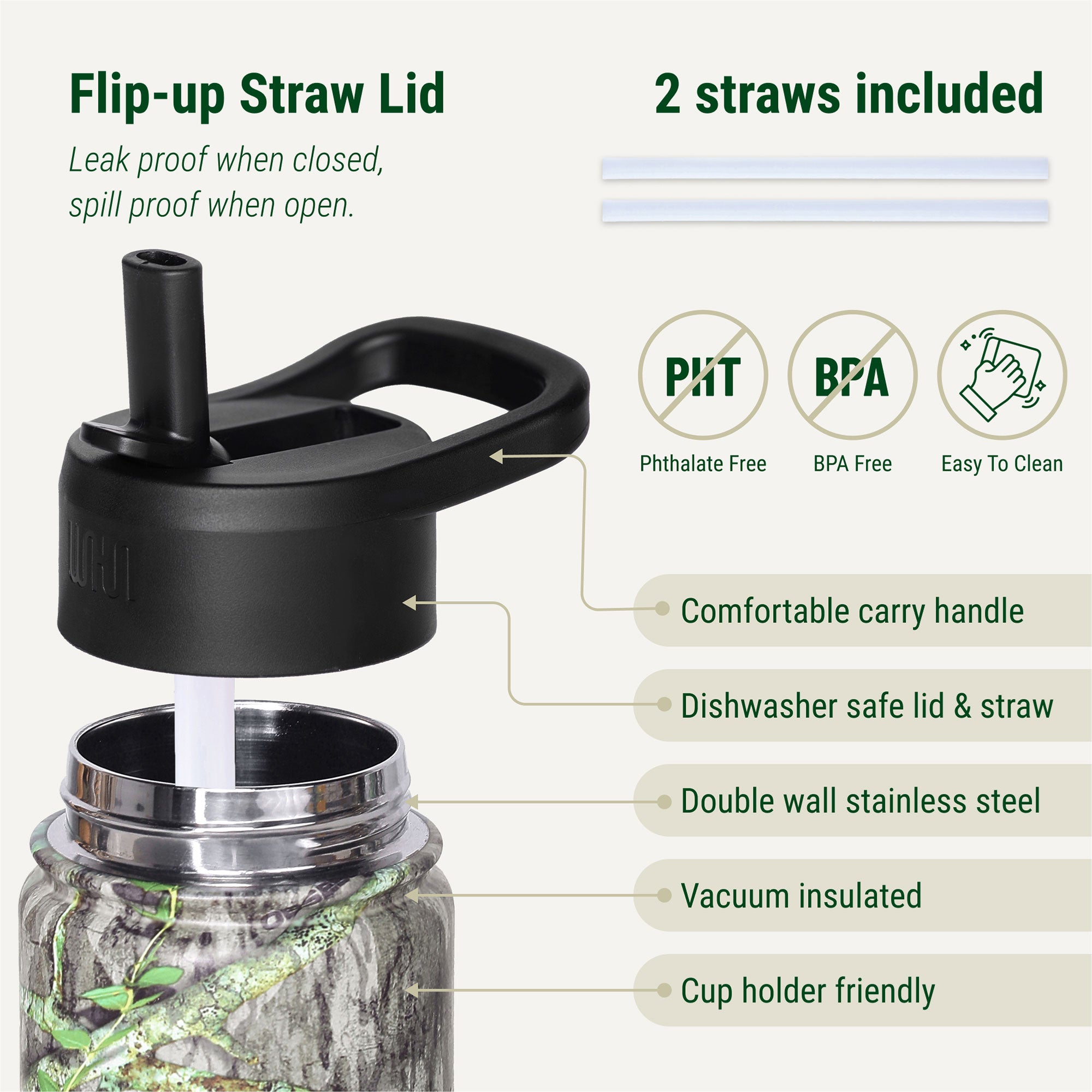 Mossy Oak Obsession Steel Water Bottle