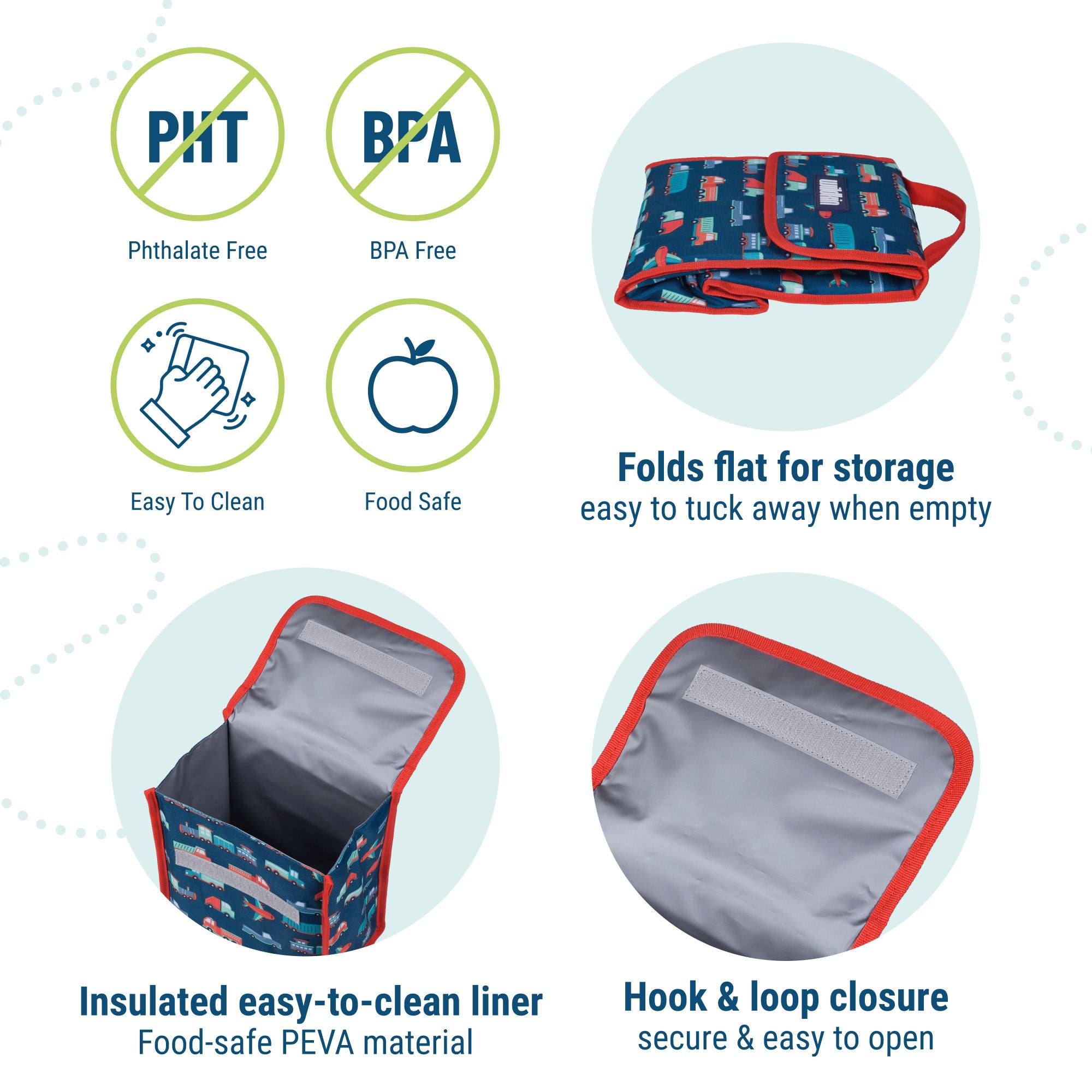 Transportation Lunch Bag