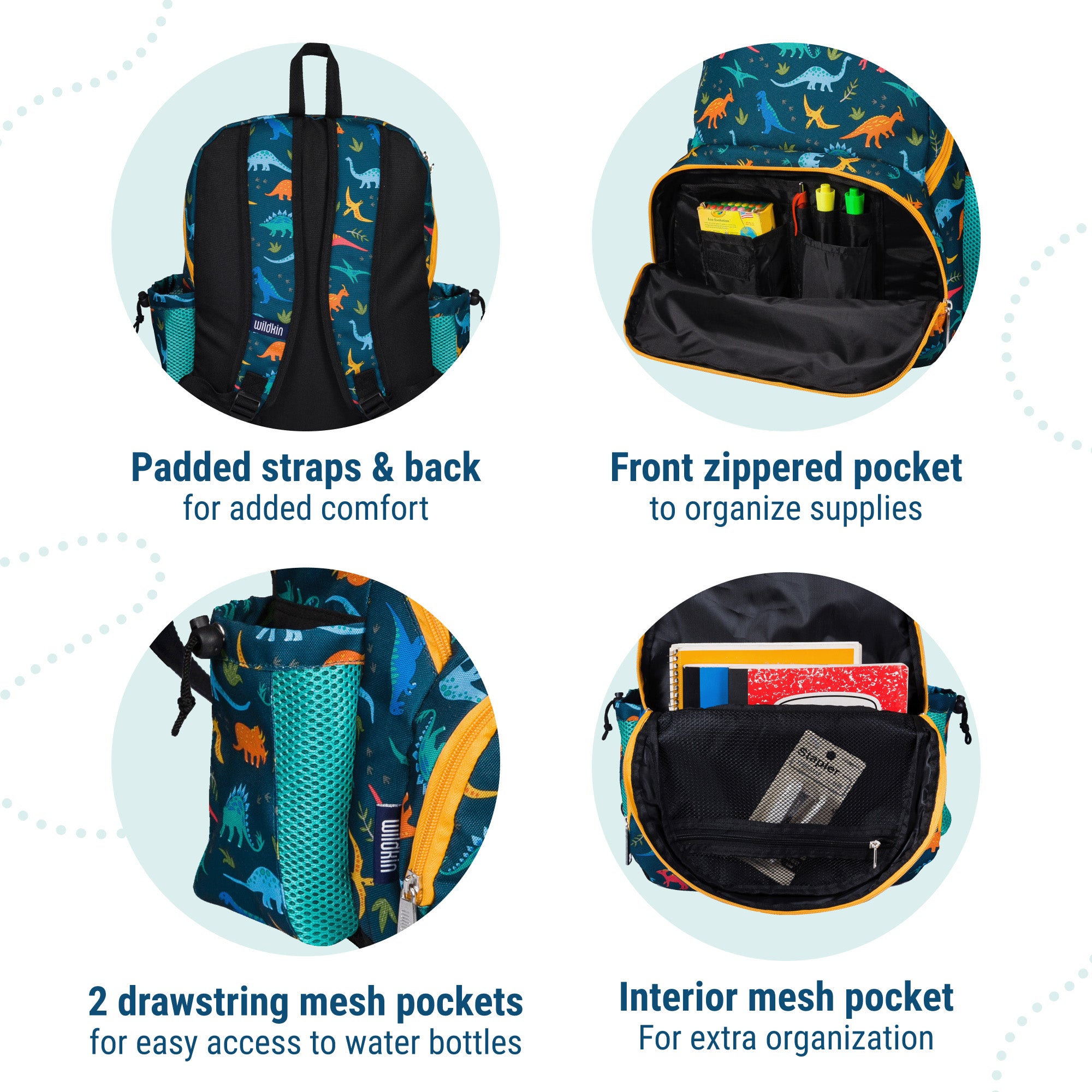 Jurassic Dinosaurs 17 inch Backpack