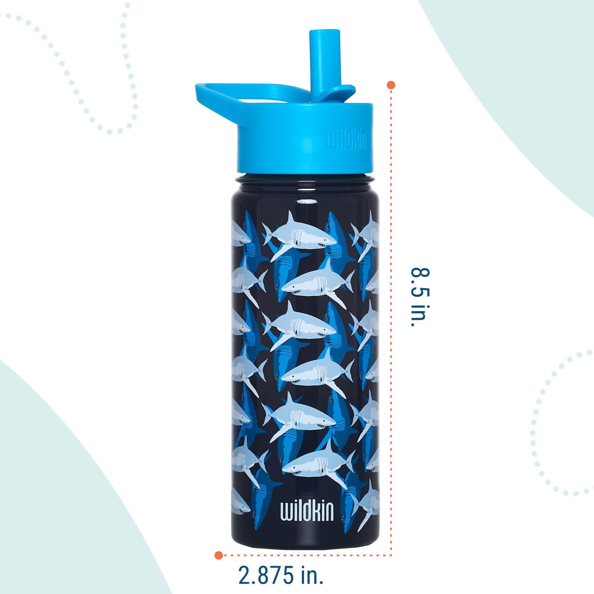 Sharks 18 oz Steel Water Bottle