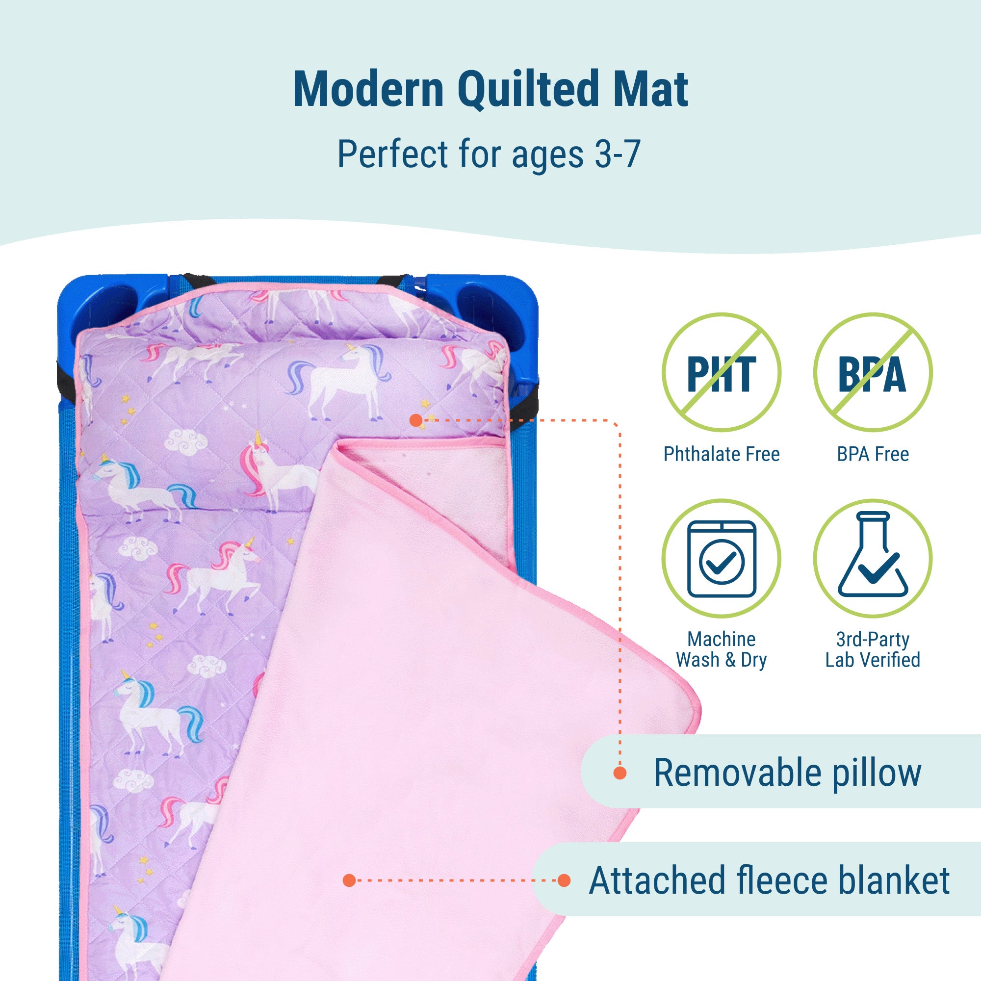 Unicorn Quilted Nap Mat