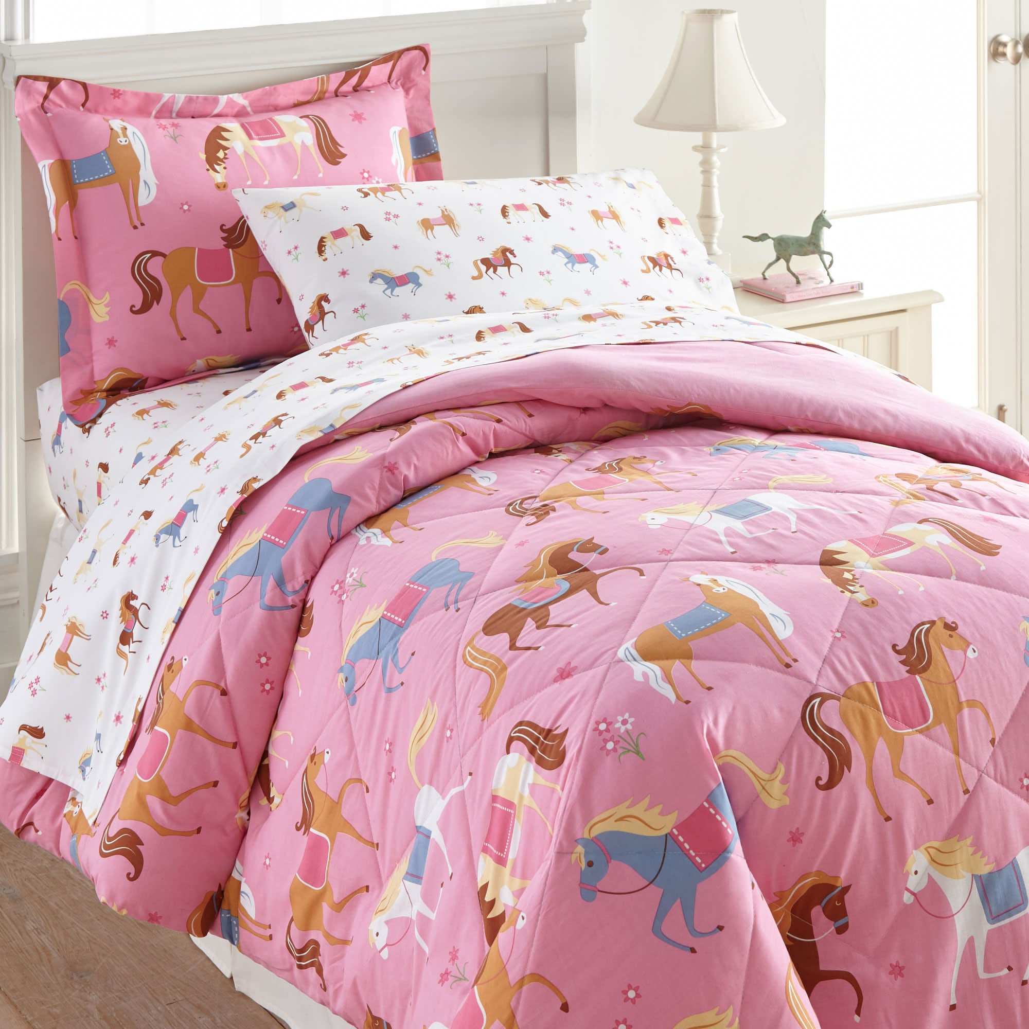 Horses 100% Cotton Pillowcase - Standard