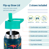 Jurassic Dinosaurs 14 oz Steel Water Bottle