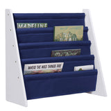 Sling Bookshelf - White w/ Blue