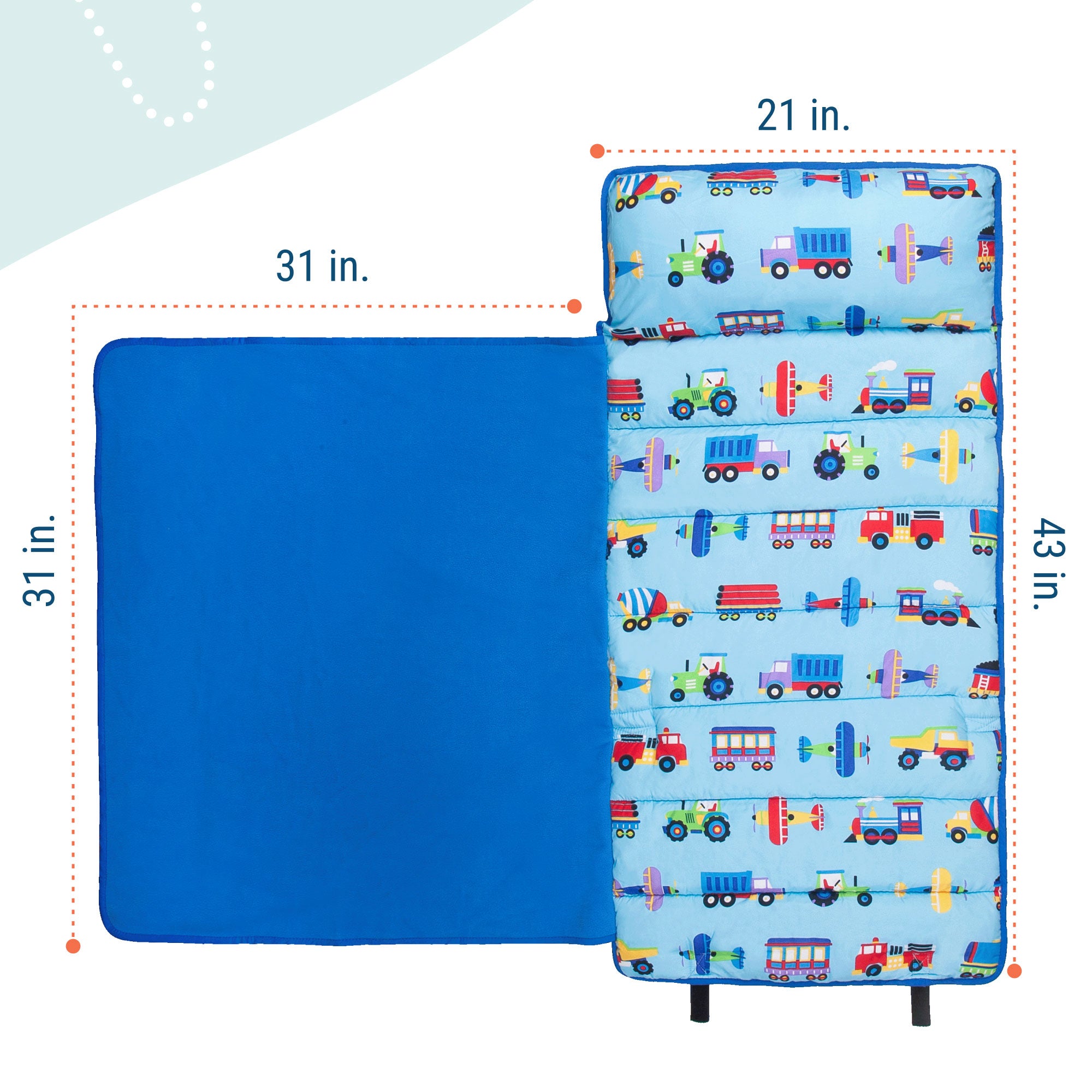 Trains, Planes & Trucks Microfiber Toddler Nap Mat