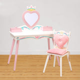 Princess Vanity Table & Chair Set - White