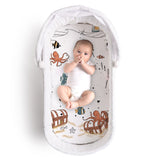 Fitted Bassinet Sheet - Octopus Treasure