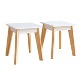 Arts & Crafts Table Stools (2) - White