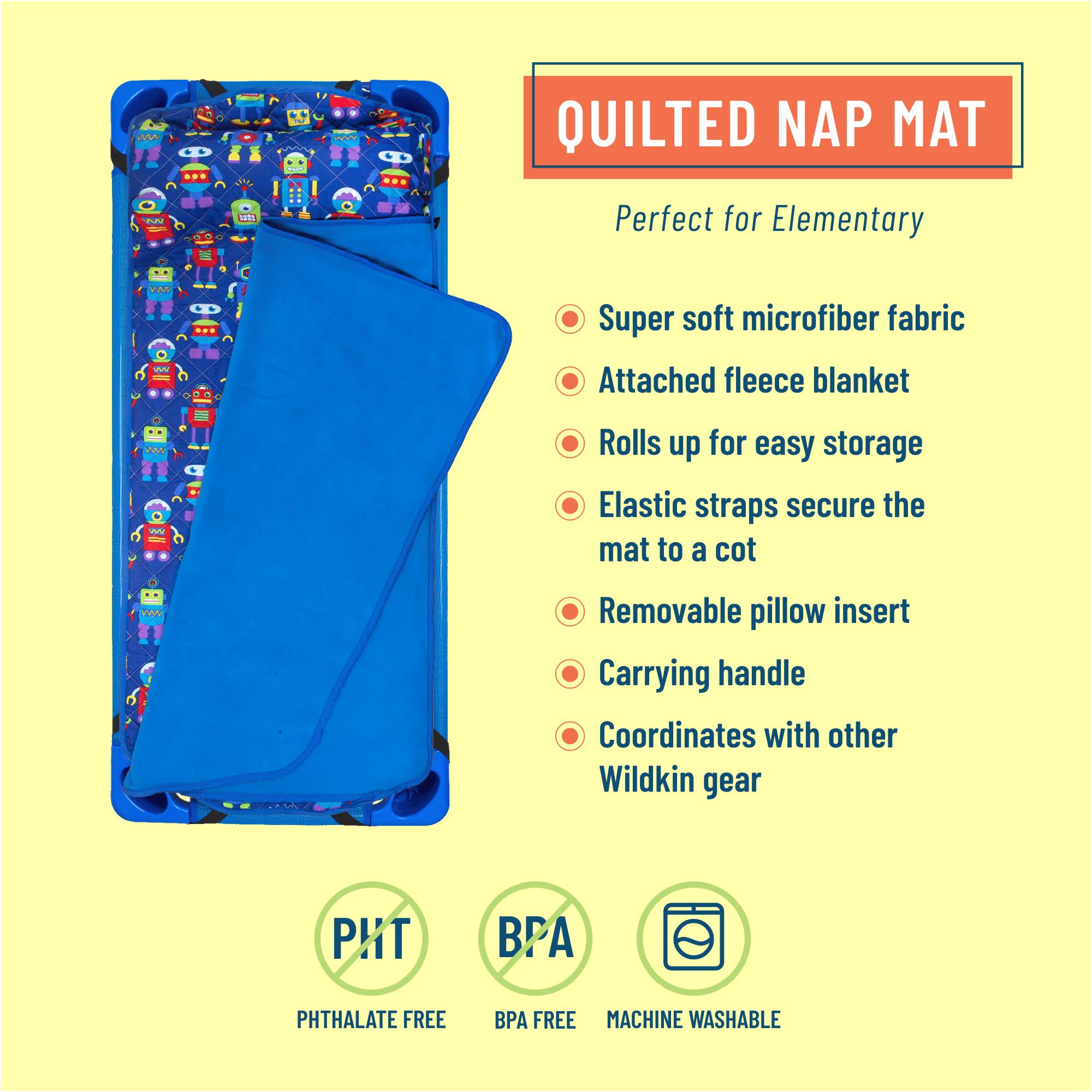 Robots Quilted Nap Mat