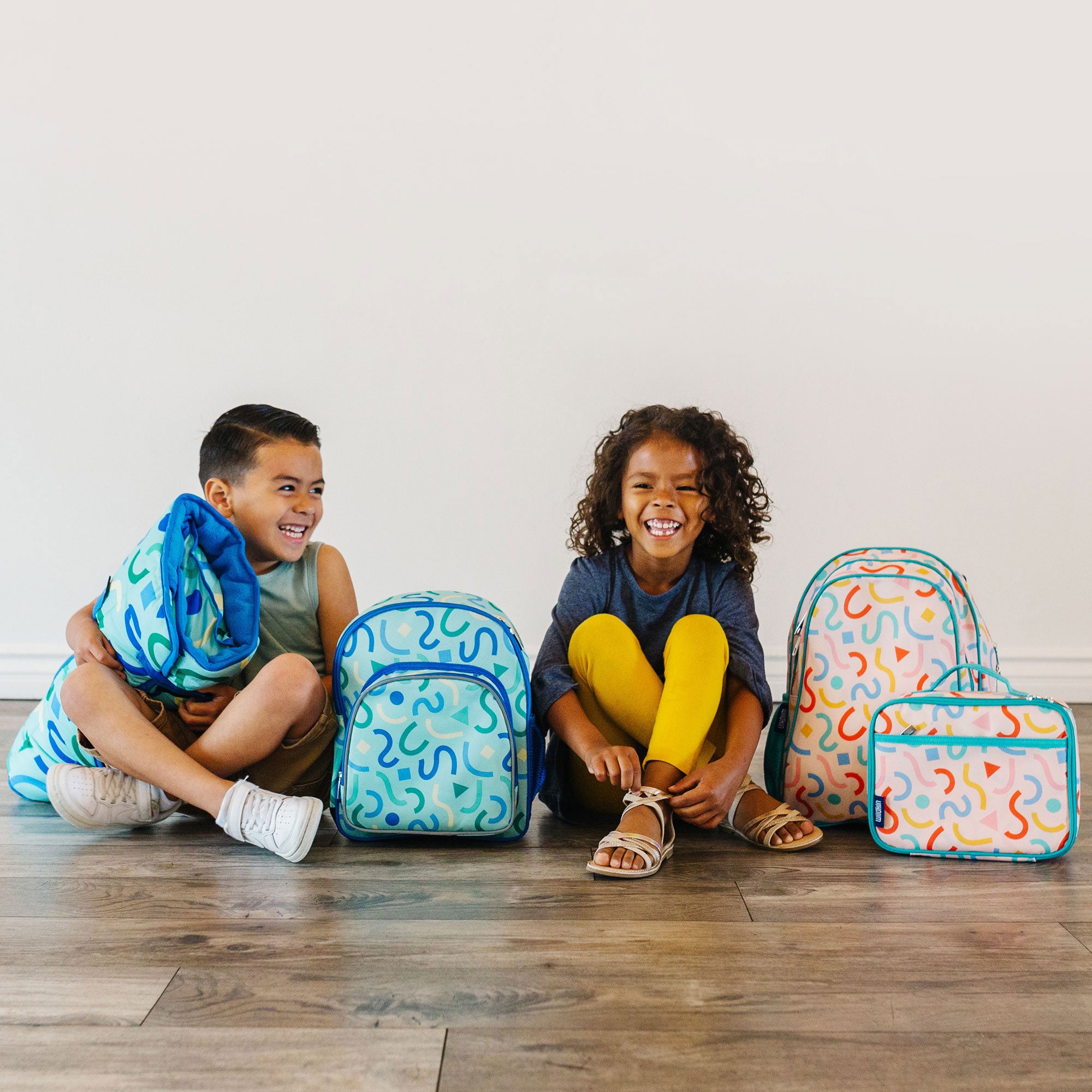 Confetti Blue Microfiber Toddler Nap Mat