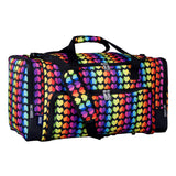Rainbow Hearts Weekender Duffel Bag