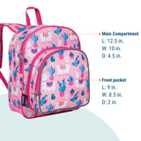 Llamas and Cactus Pink 12 Inch Backpack