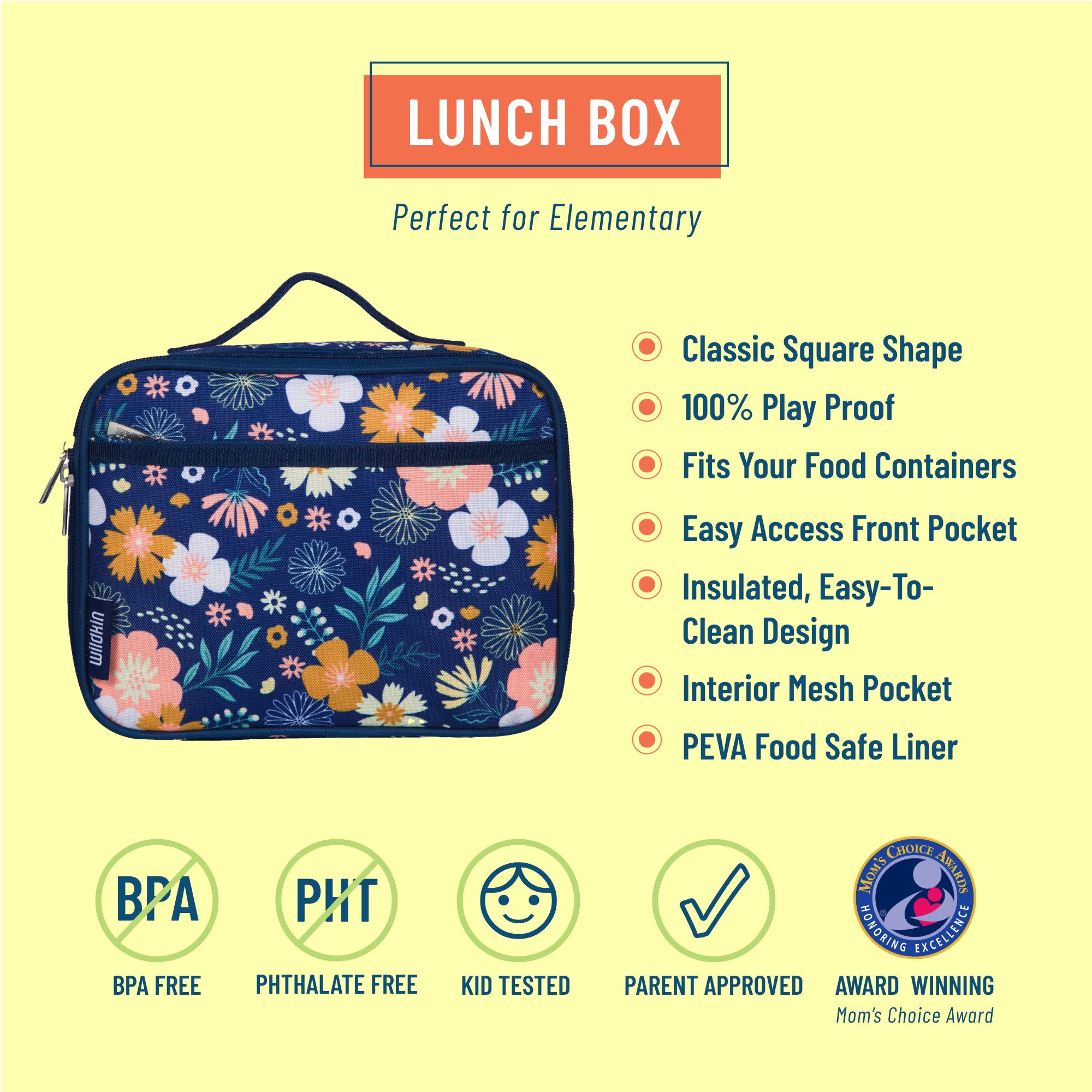 Wildflower Bento Box Kids School Lunch Box With Utensils 