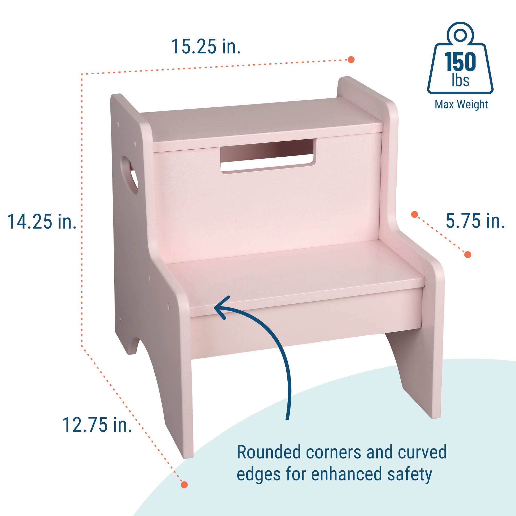 Two Step Stool - Pink