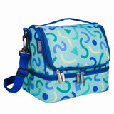 Confetti Blue Two Compartment Lunch Bag