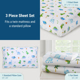 Dinosaur Land 100% Cotton Sheet Set - Twin