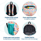 Confetti Peach 16 Inch Backpack