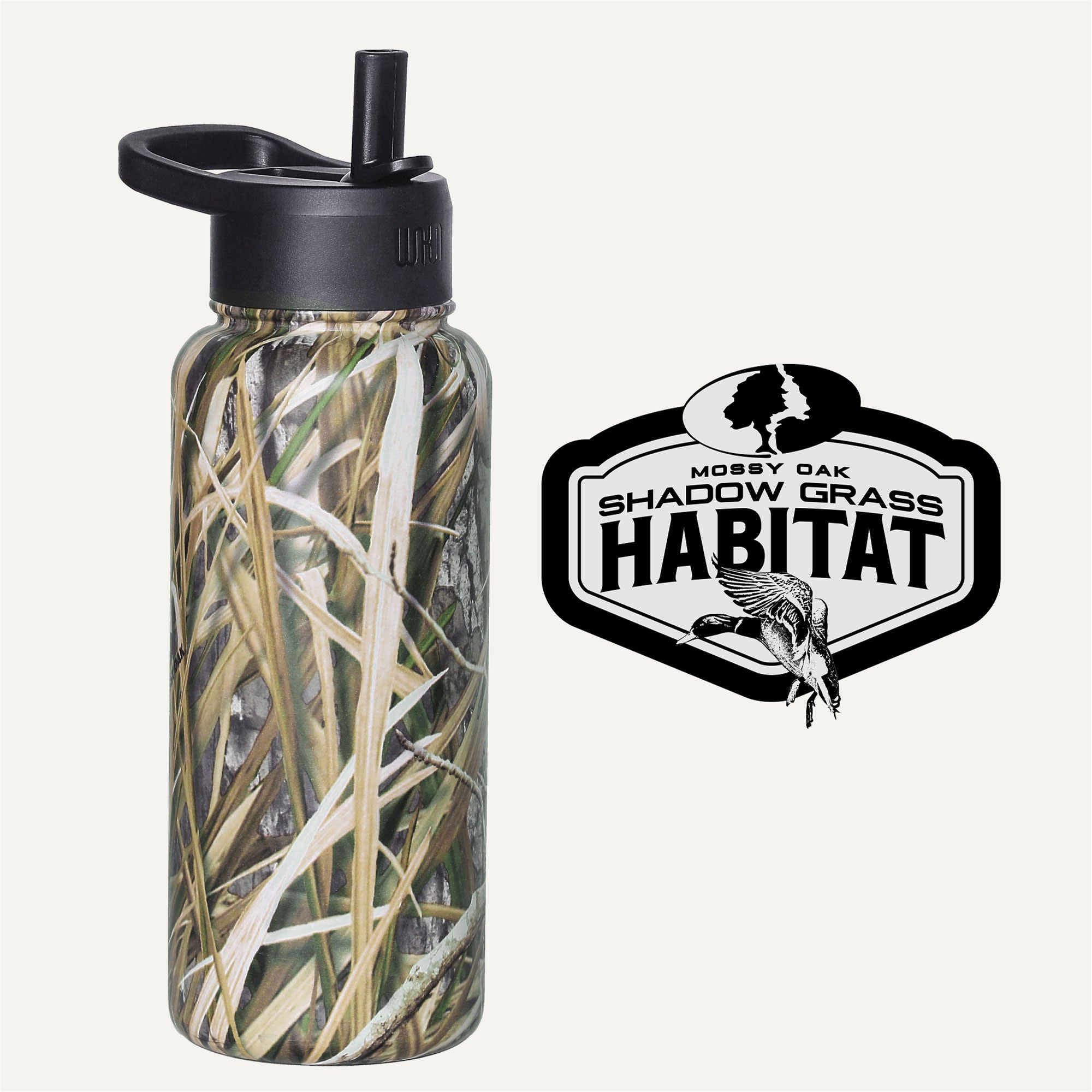 Mossy Oak Shadow Grass Habitat 32 oz Stainless Steel Water Bottle