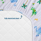 Dinosaur Land Microfiber Fitted Crib Sheet