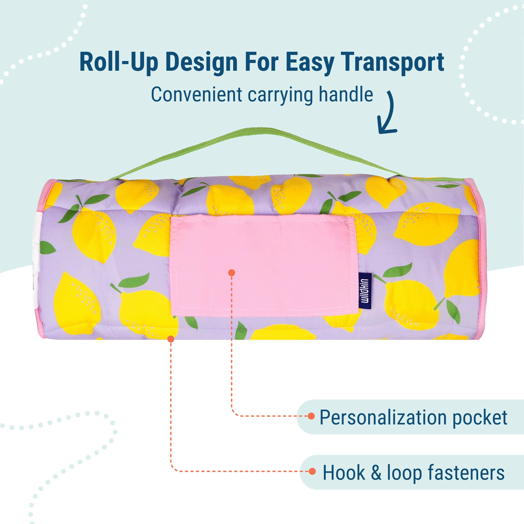 Lilac Lemonade Microfiber Toddler Nap Mat