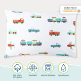 Transportation 100% Cotton Pillowcase - Standard