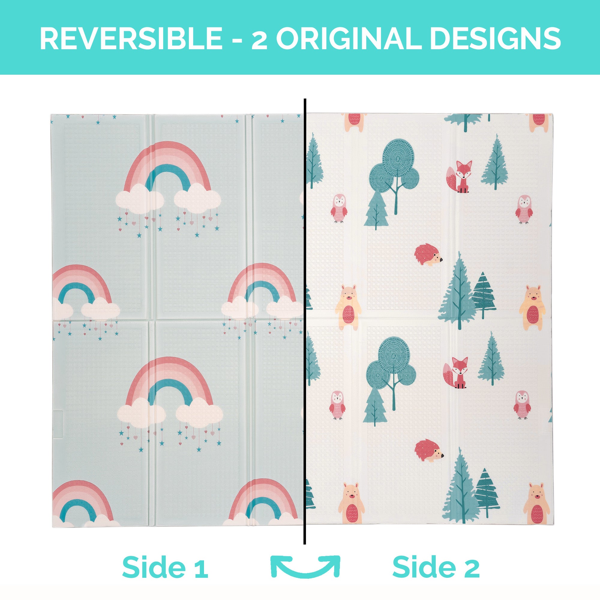 Large Play Mat - Woodland Rainbow