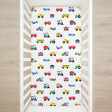 Trains, Planes & Trucks 100% Cotton Flannel Fitted Crib Sheet