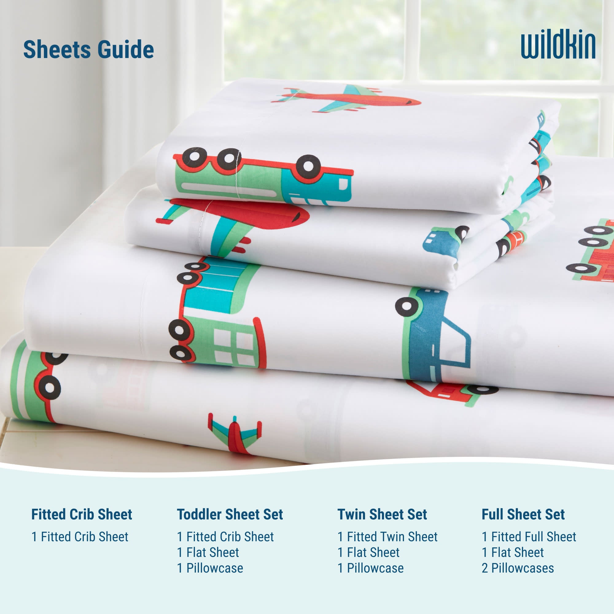 Trains, Planes & Trucks 100% Cotton Flannel Pillow Cases - 2 pack