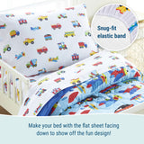 Trains, Planes & Trucks 100% Cotton Sheet Set - Toddler