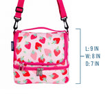 Strawberry Patch Two Compartment Lunch Bag