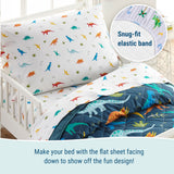 Jurassic Dinosaurs 100% Cotton Flannel Sheet Set