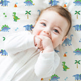 Dinosaur Land Microfiber Fitted Crib Sheet