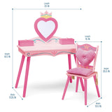Princess Vanity Table & Chair Set - Pink