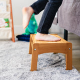 Slatted Step Stool - Oak Finish