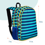 Blue Stripes 15 Inch Backpack