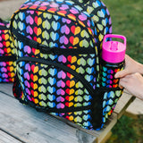 Rainbow Hearts Steel Water Bottle